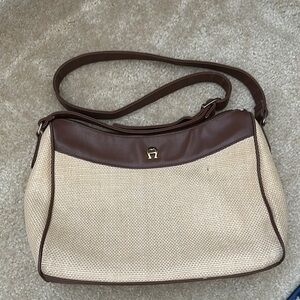 Etienne Aigner Brown and Cream Women's Bag